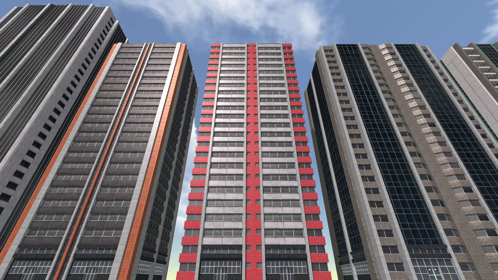 Varied skyscrapers
