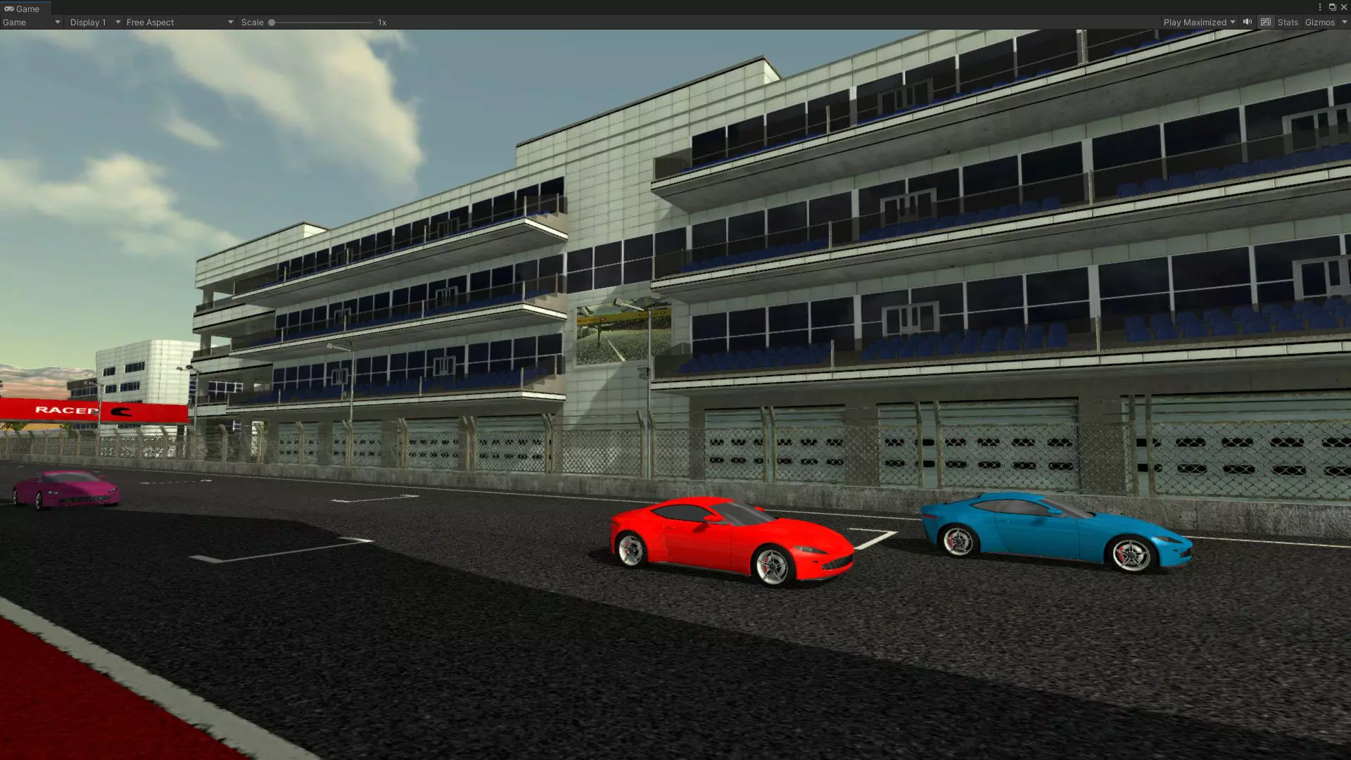 Cars at the circuit